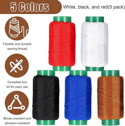 مجموعة إبر الخياطة الفولاذية ذات العين الكبيرة 36 ​​قطعة، أدوات إصلاح يدوية لخيوط الإبر مع 25 إبرة من سبائك الزنك، 2 خيط، 2 كشتبانات، 1 ممزق درزات، 5 خيوط ملونة للخياطة اليدوية بنفسك in Kuwait