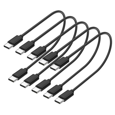 weishan 10-Pack USB C Charger Cable,1ft Bulk Short Cables, Multipack 60W Fast Charge USB-C to Type C Charging Cords, Black in Saudi Arabia