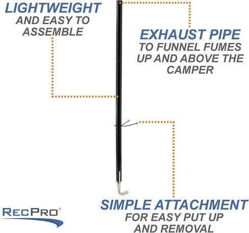 RecPro RV Generator Exhaust Extension Kit | Direct Harmful Fumes Up and Away | Exhaust Venting System (Do Not Include Extra Kit for Multiple RV's) in Saudi Arabia