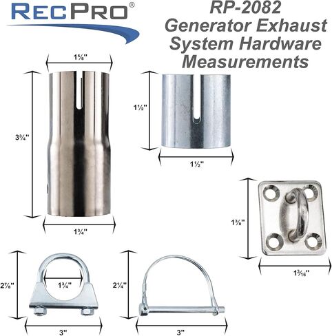 RecPro RV Generator Exhaust Extension Kit | Direct Harmful Fumes Up and Away | Exhaust Venting System (Do Not Include Extra Kit for Multiple RV's) in Saudi Arabia