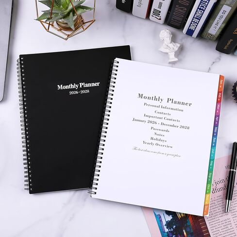 2024-2027 Monthly Planner/Calendar - 3 Year Monthly Planner 2024-2027, July 2024 - June 2027, 9'' x 11'', Calendar Planner with 36 Months Tabs, Double-side Pocket, Holidays, Notes Pages in Saudi Arabia