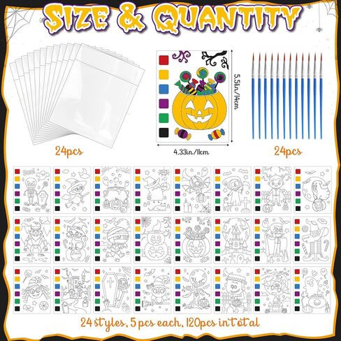 Funrous 168 Pcs Christmas Party Favors Bulk Watercolor Coloring Books Mini Christmas Coloring Pages Sheets with Plastic Bags Brushes Classroom Gifts Prizes Crafts Goodie Bag Stuffers Fillers in Saudi Arabia