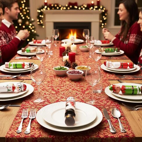 24 حزمة DIY عيد الميلاد المفرقع عدة لا المفاجئة عيد الميلاد حزب الجدول تفضل ندفة الثلج الرنة عيد الميلاد حزب المفرقع صناديق الحلوى لقضاء عطلة عشاء الديكور هدية in Kuwait