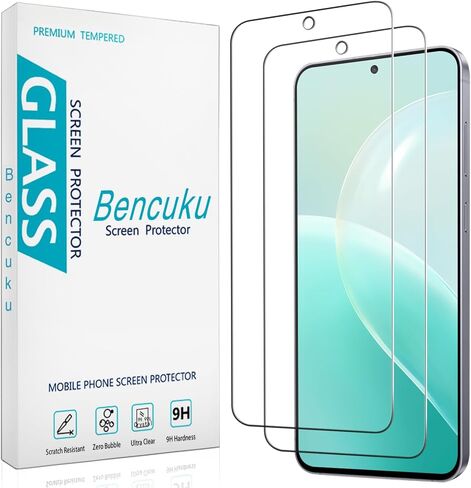 (عبوتان) مصممة لهاتف Samsung Galaxy S23 FE واقي شاشة من الزجاج المقوى، صلابة 9H، مضادة للخدش، خالية من الفقاعات، صديقة للحافظة in Kuwait