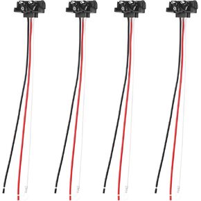 4PCS 3 Pin Trailer Light Pigtail Harness, 3 Prong PL-3 Plug 9.6" 18AWG Wire, Right Angle Molded Connector for 4" Round & 6" Oval LED Stop Turn Tail Brake Backup Lights, Truck Trailer RV 12V in Kuwait