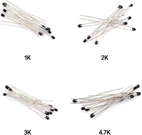 100pcs/lot Thermal Resistor Kit 10 Values NTC Thermistor NTC-MF52AT Resistors set 1K 2K 3K 4.7K 5K 10K 20K 47K 50K 100K 5% 3950B in Saudi Arabia