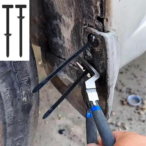 150Pcs Nylon Universal Cable Tie Buckle for Car, Automotive Zipper Clips, Rivet Zip Ties, Push Pin Clip Auto Body Parts Trim, Snap-Fit Ziptie Bumper Retainer Fender Liner Door Panel Fastener in Saudi Arabia