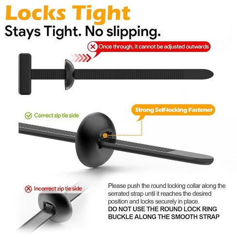 150Pcs Nylon Universal Cable Tie Buckle for Car, Automotive Zipper Clips, Rivet Zip Ties, Push Pin Clip Auto Body Parts Trim, Snap-Fit Ziptie Bumper Retainer Fender Liner Door Panel Fastener in Saudi Arabia