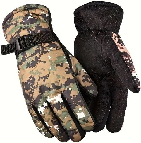 Winter Cycling Warm Camouflage Gloves, Non-Slip Handlebars, Thick Velvet and Windproof in Saudi Arabia