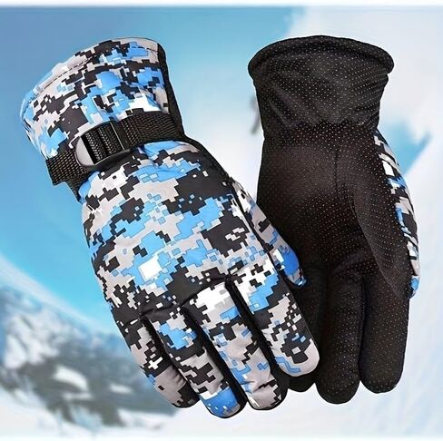 Winter Cycling Warm Camouflage Gloves, Non-Slip Handlebars, Thick Velvet and Windproof in Saudi Arabia