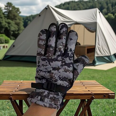 Winter Cycling Warm Camouflage Gloves, Non-Slip Handlebars, Thick Velvet and Windproof in Saudi Arabia