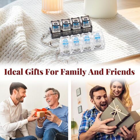 2Pcs Keyboard Fidget Toy for Adults with LED Lights, Cute Heart Clicky Keyboard Clicker Fidget Keychain, Fidget Clicker Sensory Toys for Adult to Anxiety Stress Relief in Saudi Arabia