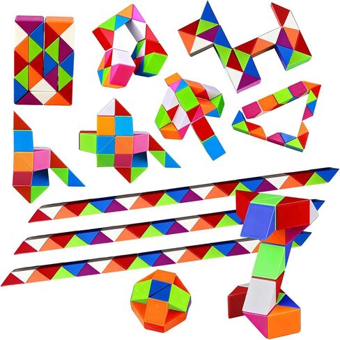30pcs Boy Party Favors - Fidget Snake Cube Puzzle Toys for Goodie Bags, Bulk Toys, Classroom Prizes, Birthday Students Gift Boy Christmas Stocking Stuffers Party for Kids Teens in Saudi Arabia