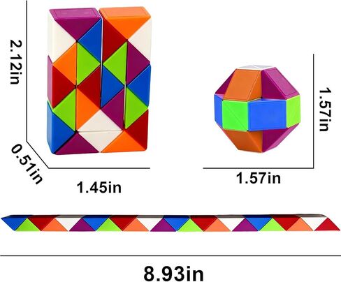 30pcs Boy Party Favors - Fidget Snake Cube Puzzle Toys for Goodie Bags, Bulk Toys, Classroom Prizes, Birthday Students Gift Boy Christmas Stocking Stuffers Party for Kids Teens in Saudi Arabia