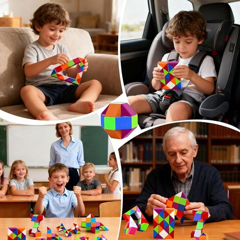 30pcs Boy Party Favors - Fidget Snake Cube Puzzle Toys for Goodie Bags, Bulk Toys, Classroom Prizes, Birthday Students Gift Boy Christmas Stocking Stuffers Party for Kids Teens in Saudi Arabia