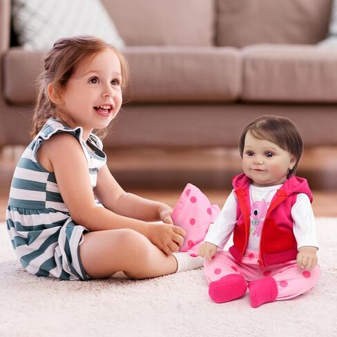 UNICORN ELEMENT 5 Pcs Baby Doll Clothes Set for 20-22 Inch Dolls, Cute Pattern Baby Doll Accessories with Hat Shoes for Girl Gifts (Dolls Not Included) in Saudi Arabia