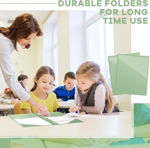36 Pcs Heavy Duty Plastic Folders with Clear Front Pocket 2 Pocket Folders with 3 Prongs Pocket Folders with Brads and Card Slot for Office Class Home,36pcs,Blue (Purple) in Saudi Arabia