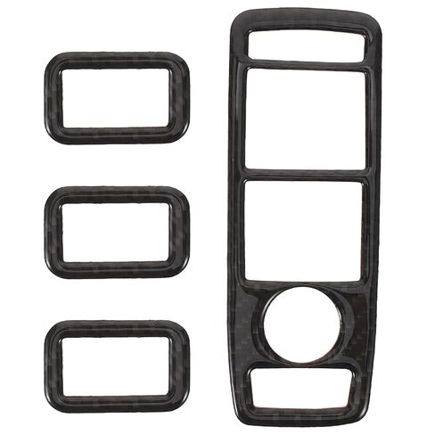 Generic 1 Set Window Switch Button Trim Sticker - Black Door Window Lift Panel Protective Cover - Decorative Button Bezel Replacement for Interior Upgrade Compatible with Model X in Saudi Arabia