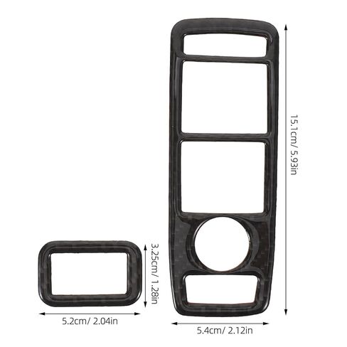 Generic 1 Set Window Switch Button Trim Sticker - Black Door Window Lift Panel Protective Cover - Decorative Button Bezel Replacement for Interior Upgrade Compatible with Model X in Saudi Arabia