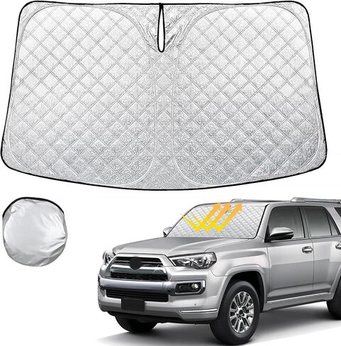 Windshield Sun Shade for Volkswagen Atlas 2018-2023 2024 VW Atlas Cross Sport Thicken 4-Layer Foldable Front Window Sunshade Cover Sun Visor Protector Block UV Rays in Saudi Arabia