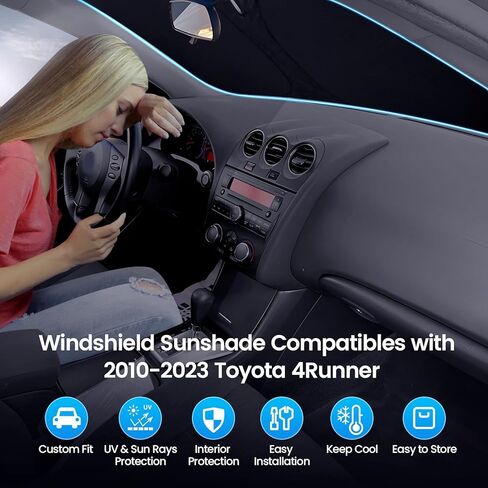 Windshield Sun Shade for Volkswagen Atlas 2018-2023 2024 VW Atlas Cross Sport Thicken 4-Layer Foldable Front Window Sunshade Cover Sun Visor Protector Block UV Rays in Saudi Arabia