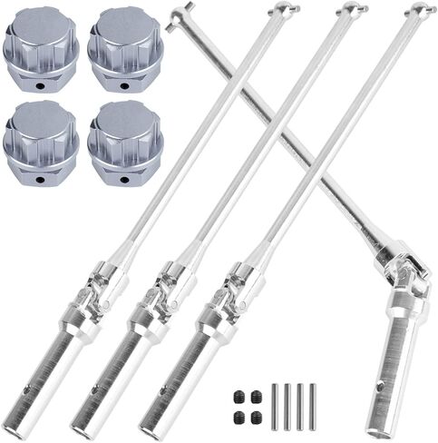 RC Drive Shaft Axles (Front Rear) Upgrades Part for 1/5 KRATON 8S BLX Outcast 8S BLX,4PCS CVD Driveshaft w/Wheel Hex Nuts Hop Ups,Silver & Titanium in Saudi Arabia