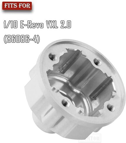 RC Front Rear Diff Case Upgrades Part for 1/10 E-Revo VXL 2.0,Aluminum Front Rear Diff Case Hops up,8681X,Silver in Saudi Arabia