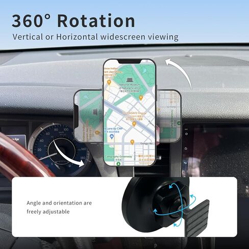 حامل هاتف السيارة مناسب لملحقات السيارات الداخلية Toyota Sienna 2015-2020، حامل هاتف على لوحة القيادة خاص بالمركبة، حامل هاتف قابل للتعديل يدور 360 درجة، حامل هاتف محمول بتصميم مشبك ثابت in Kuwait