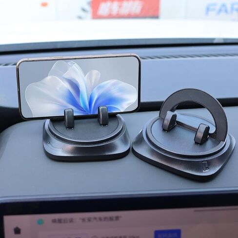 360°Rotating Car Dashboard Phone Stand Black Adjustable Car Phone Silicone Anti Slip Pad for Dashboard Navigation in Saudi Arabia