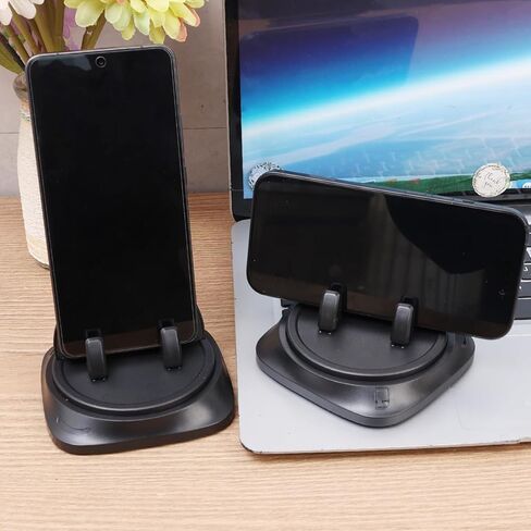 360°Rotating Car Dashboard Phone Stand Black Adjustable Car Phone Silicone Anti Slip Pad for Dashboard Navigation in Saudi Arabia