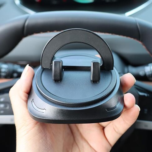 360°Rotating Car Dashboard Phone Stand Black Adjustable Car Phone Silicone Anti Slip Pad for Dashboard Navigation in Saudi Arabia