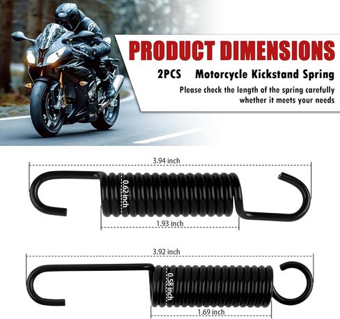 2PCS Motorcycle Kickstand Spring,Sturdy Mini Bike Kickstand Springs for Replacing Old Springs and Providing Good Support,2 Types of Kickstands Spring Motorcycle Accessories in Saudi Arabia