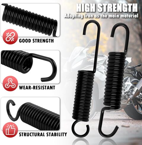 2PCS Motorcycle Kickstand Spring,Sturdy Mini Bike Kickstand Springs for Replacing Old Springs and Providing Good Support,2 Types of Kickstands Spring Motorcycle Accessories in Saudi Arabia