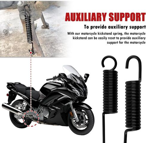 2PCS Motorcycle Kickstand Spring,Sturdy Mini Bike Kickstand Springs for Replacing Old Springs and Providing Good Support,2 Types of Kickstands Spring Motorcycle Accessories in Saudi Arabia