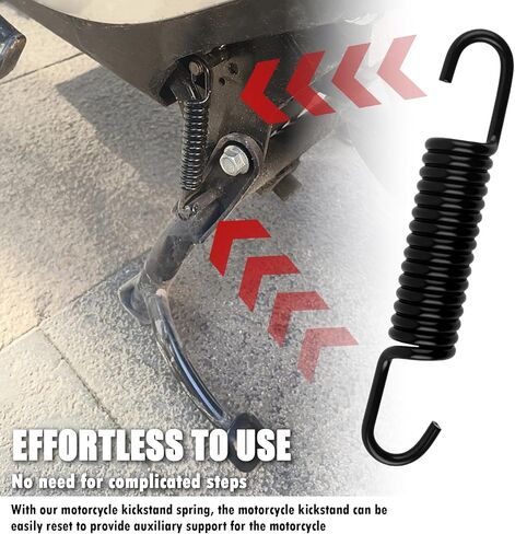2PCS Motorcycle Kickstand Spring,Sturdy Mini Bike Kickstand Springs for Replacing Old Springs and Providing Good Support,2 Types of Kickstands Spring Motorcycle Accessories in Saudi Arabia