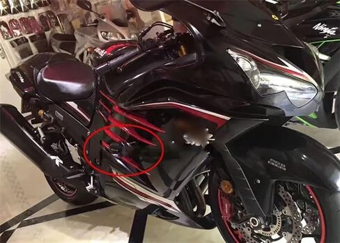 غطاء المحرك CNC إطار حماية من السقوط منزلق هدية حماية من التصادم لـ Kawasaki GTR1400 ZX14R لـ NINJA1400 ZZR1400(ZX-14R أحمر) in Kuwait