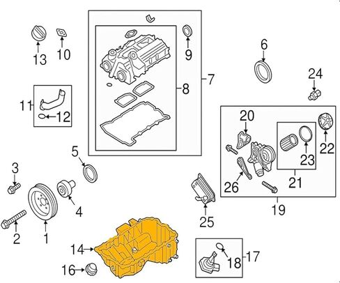 Aluminum Engine Oil Pan for 2012 2013 2014 2015 2016 2017 2018 BMW F10 F22 F23 F30 F32 F33 N20 N26 2.0L # 11137618512 in Saudi Arabia