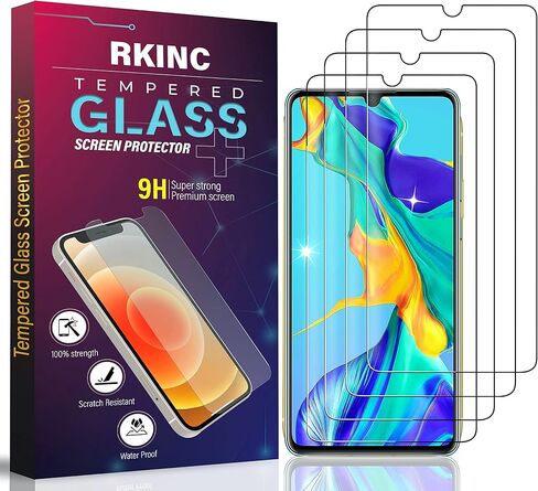Screen Protector for Samsung Galaxy J7 2018/ J7 Crown / J7 Star / J7 V 2nd Gen / J7 Top /J7 Aura, [4-Pack] RKINC Tempered Glass Film Screen Protector, 0.33mm [LifetimeWarranty][Anti-Scratch][Anti-Shatter][Bubble-Free] in Saudi Arabia