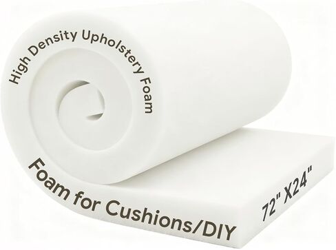 4" x 24" x 24" High Density Upholstery Foam - 1-Pack Firm Rectangular Foam Padding for Sofa Couch Cushion Replacement, Commercial & Home Use, Dining Chair, Craft & Project Foam in Saudi Arabia