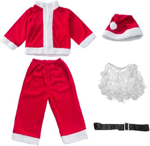 IKALI Christmas Santa Claus & Elf Costume Holiday Cosplay Party Dress-up Suit Outfit for Boys Girls Kids Toddlers in Kuwait