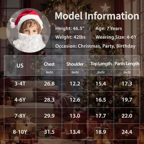 IKALI Christmas Santa Claus & Elf Costume Holiday Cosplay Party Dress-up Suit Outfit for Boys Girls Kids Toddlers in Kuwait