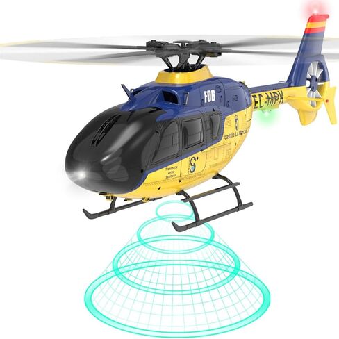 1/36 EC-135 RC Helicopter - 6CH 6-axis Gyro Direct Drive Brushless Motors, Dual 6G/3D Flight Modes with Auto-Hover, Stunt Airplane for Beginner in Saudi Arabia