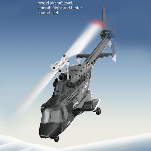 طائرة هليكوبتر A61 Mini AIR-Wolf RC - بمقياس 1/53 4 قنوات مع تثبيت الجيروسكوب، وثبات الارتفاع، وبطارية معيارية، وسهولة الإقلاع والهبوط بمفتاح واحد للمبتدئين وهواة RC (أحمر وأسود/بطارية واحدة) in Kuwait