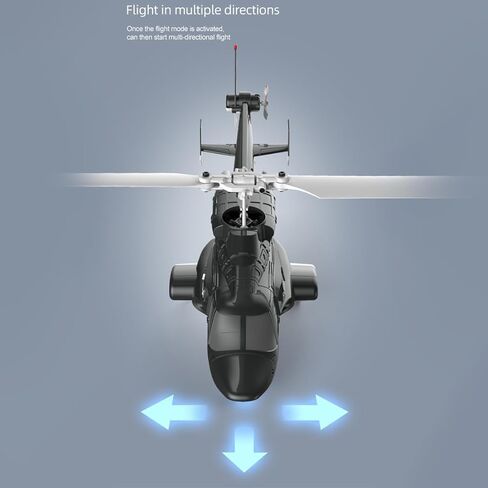 طائرة هليكوبتر A61 Mini AIR-Wolf RC - بمقياس 1/53 4 قنوات مع تثبيت الجيروسكوب، وثبات الارتفاع، وبطارية معيارية، وسهولة الإقلاع والهبوط بمفتاح واحد للمبتدئين وهواة RC (أحمر وأسود/بطارية واحدة) in Kuwait