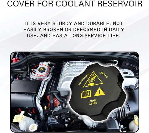 Coolant Reservoir Cap Replacement Radiator Coolant Recovery Cap Replacement for 68442532AA 68249136AA 53479332 Compatible with Chrysler, J-eep, Dodge, Ram 2013-2021, Durango 2016-2021 in Saudi Arabia
