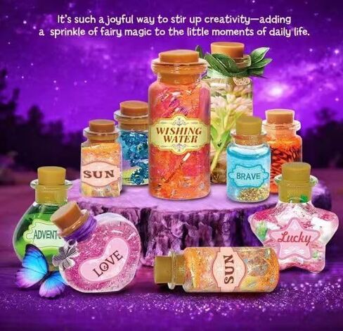 Fairy Unicorn Magic DIY Potion Kits for Girls - 22PCS Bottles Kids Potion Making Kit, Mystery Magic Mix Crafts for Kids Age 6 -8&8-12, Creative Toy for Birthday Christmas Halloween Party in Saudi Arabia