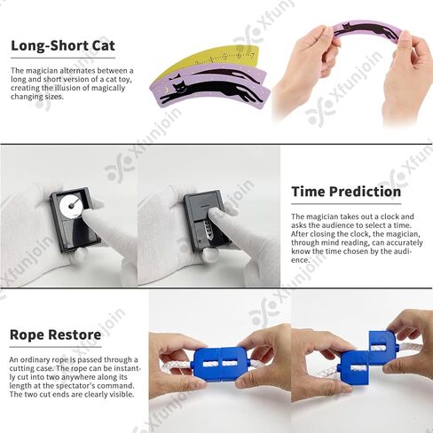 6Pcs Easy to Use Magic Tricks Set with Tutorial Video,Magic Wand, Magic Worm, Change Silk - Perfect Beginner Magician Props, Ideal Gift for Christmas & Birthday in Saudi Arabia