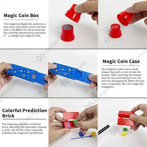 6Pcs Easy to Use Magic Tricks Set with Tutorial Video,Magic Wand, Magic Worm, Change Silk - Perfect Beginner Magician Props, Ideal Gift for Christmas & Birthday in Saudi Arabia