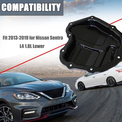 AUCERAMIC 264-053 Lower Engine Oil Pan with Drain Plug Fit for Nissan Sentra 2013-2019 L4 1.8L 111103RC0C 111103RC0D 11110-3RC0C in Saudi Arabia
