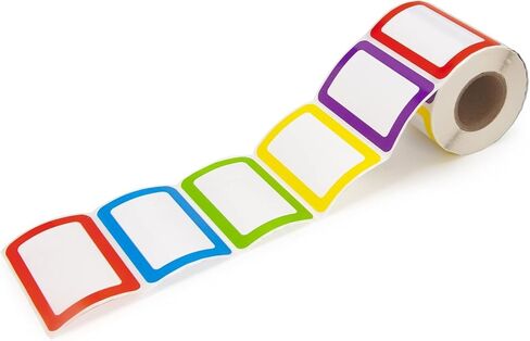 300PCS Stickers - 3.5" x 2.3"Colors Plain Name tag Labels with Perforated Line for School Office Home in Saudi Arabia